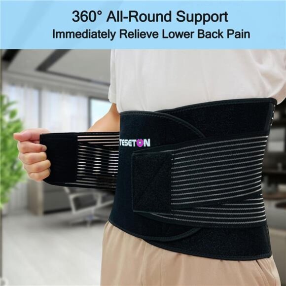 Back Brace for Men and Women, Back Support Belt Relief Lower Back Pain - Picture 4 of 7